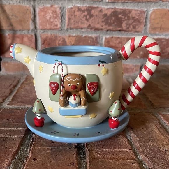 Vtg Russ by Bonnie Lee Gingerbread Man Teapot Christmas Tea Pot - Picture 6 of 8